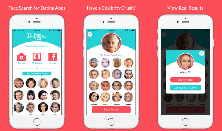 New App Lets You Date People Who Look Like Your Favorite Celebrities 