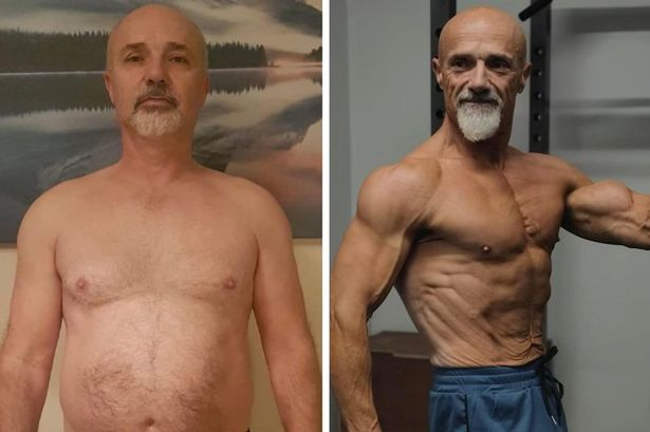 60 Year Old Grandpa Undergoes Impressive Body Transformation In Only